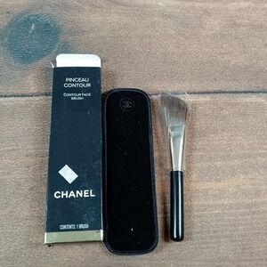Chanel Contour Face Brush No 10 Black New Angled Natural Hair Pinceau Contour
